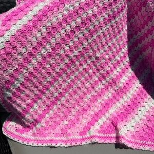 Handmade Crochet Corner-to-Corner Baby Blanket
